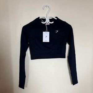 Gymshark Black Long Sleeve Crop Top